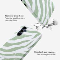 Selencia Coque arrière Vivid Samsung Galaxy S23 FE - Colorful Zebra Sage Green