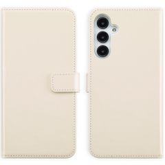 Selencia Étui portefeuille en cuir véritable Samsung Galaxy A16 - Greige