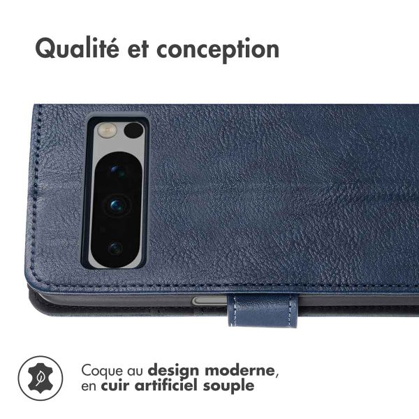 imoshion Étui de téléphone portefeuille Luxe Google Pixel 8 Pro - Bleu foncé