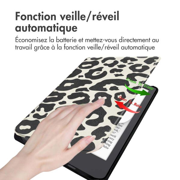 imoshion Design Slim Hard Case Sleepcover Pocketbook Verse Lite - Leopard