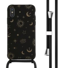 imoshion Coque design en silicone avec cordon iPhone X / Xs - Sky Black