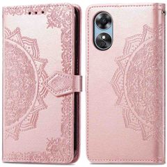 imoshion Etui de téléphone portefeuille Mandala Oppo A17 - Rose Dorée