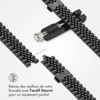 Selencia Bracelet Metallique Jubilee Apple Watch Series 1 t/m 9 / SE (38/40/41 mm) | Series 10 / 11 (42 mm) - Noir