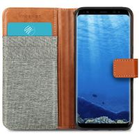 imoshion Étui de téléphone portefeuille Canvas Luxe Galaxy S8 - Gris