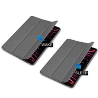 imoshion Coque tablette Trifold Apple iPad Pro 12.9 (2018/2020/2021/2022) - Gris