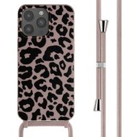 imoshion Coque design en silicone avec cordon Apple iPhone 15 Pro Max - Animal Pink