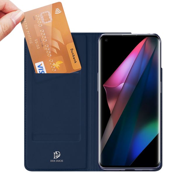 Dux Ducis Étui de téléphone Slim Oppo Find X3 Pro 5G - Bleu foncé