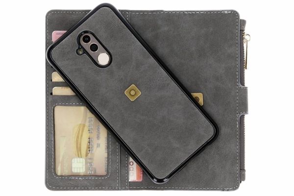 Porte-monnaie de luxe Huawei Mate 20 Lite - Gris