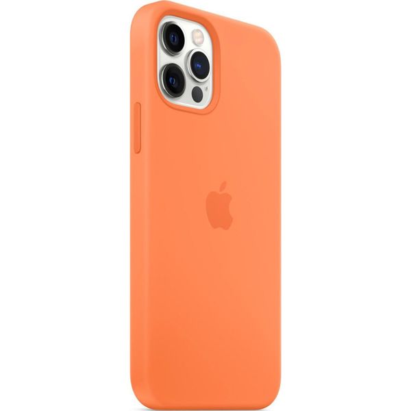 Apple Coque en silicone MagSafe Apple iPhone 12 (Pro) - Kumquat