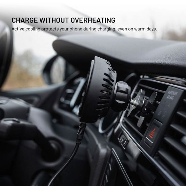 Fixed MagCool - Support de téléphone de voiture - Grille de ventilation - MagSafe - Chargeur sans fil - Noir