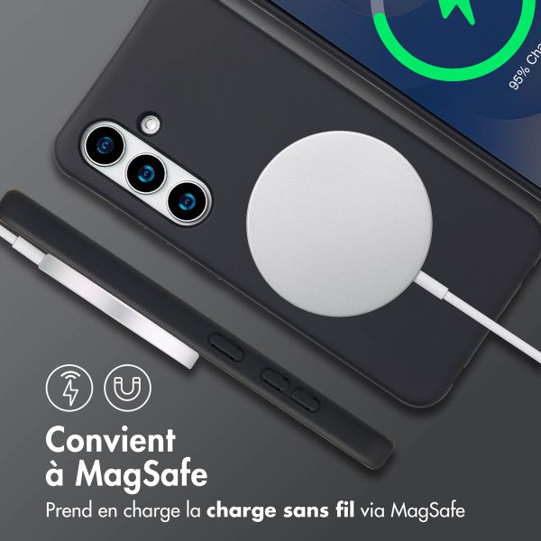 imoshion Coque arrière Color avec cordon amovible et MagSafe Samsung Galaxy S24 / S25 - Noir