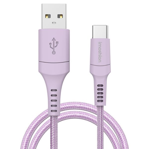 imoshion Braided USB-C vers câble USB - 2 mètre - Lilas