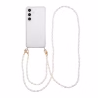 imoshion Coque avec dragonne + bracelet - Perles Samsung Galaxy S25 FE - Transparent