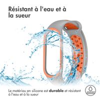 imoshion Bracelet sportif en silicone Xiaomi Mi Band 5 / 6 - Gris / Orange