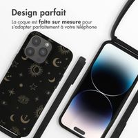 imoshion Coque design en silicone avec cordon Apple iPhone 14 Pro Max - Sky Black