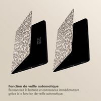 Selencia Coque tablette Sabi avec imprimé léopard Samsung Galaxy Tab S11 - Soft Ivory