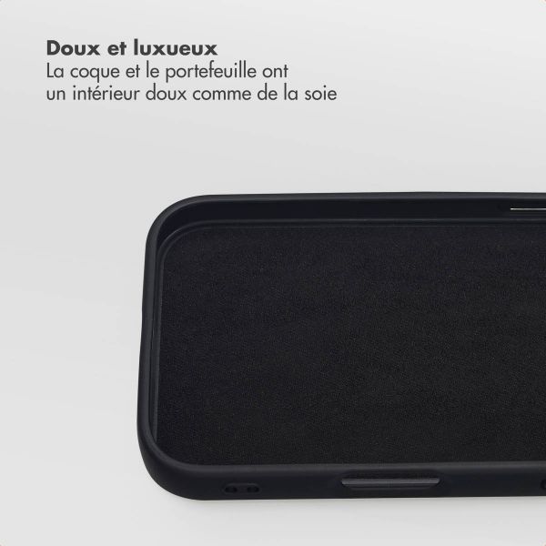 Selencia Étui portefeuille amovible Olyn avec MagSafe Apple iPhone 16 - Noir