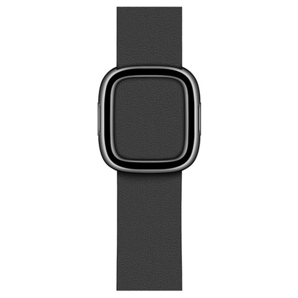 Apple Leather Band Modern Buckle Apple Watch Series 1 á 9 / SE (38/40/41 mm) | Series 10 (42 mm) - Taille M - Noir