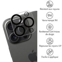 imoshion Protection Caméra en verre trempé 2 Pack Apple iPhone 16 Pro / 16 Pro Max - Noir