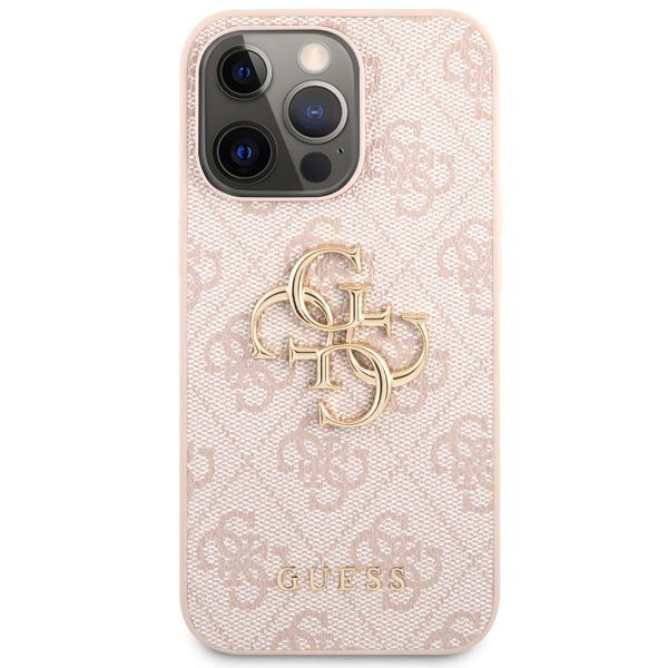 Guess Coque 4G Metal Logo Backcover iPhone 13 Pro - Rose / Dorée