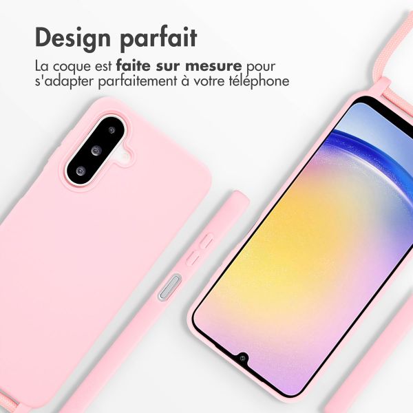 imoshion Coque en silicone avec cordon Samsung Galaxy A26 - Rose