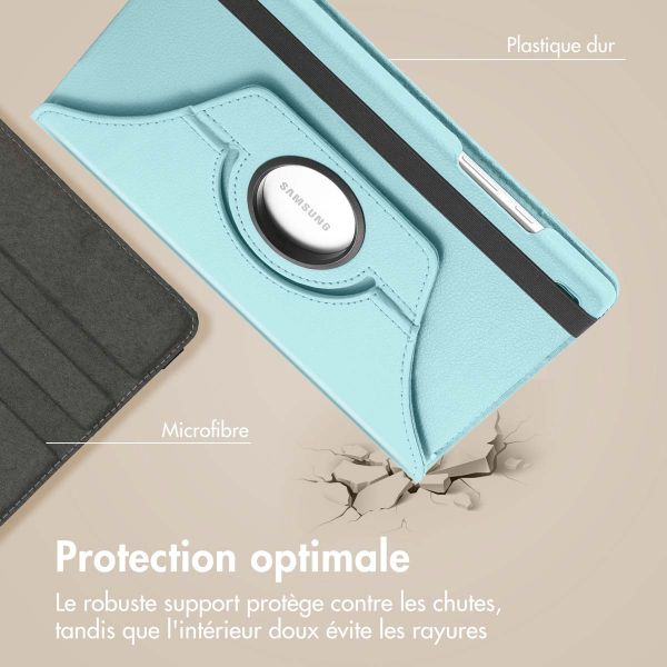 imoshion Coque tablette rotatif à 360° Samsung Galaxy Tab S6 Lite / Tab S6 Lite (2022) / Tab S6 Lite (2024) - Bleu clair