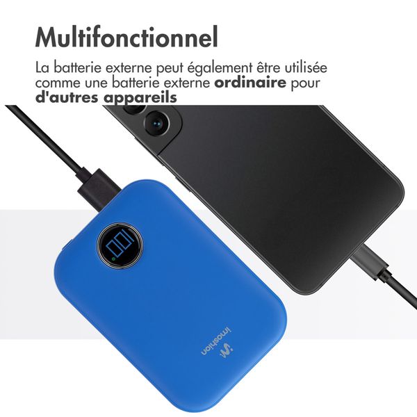 imoshion Batterie externe Magnetic 10.000 mAh - Batterie externe sans fil - Bleu cobalt