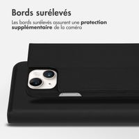 Accezz Étui de téléphone Slim Folio en cuir de qualité supérieure iPhone 14 Plus - Noir