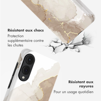 Selencia Coque arrière Vivid Samsung Galaxy S25 Edge - Marble Light Brown