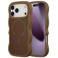 Selencia Coque arrière Wavy avec MagSafe Apple iPhone 17 Pro Max - Mocha Brown