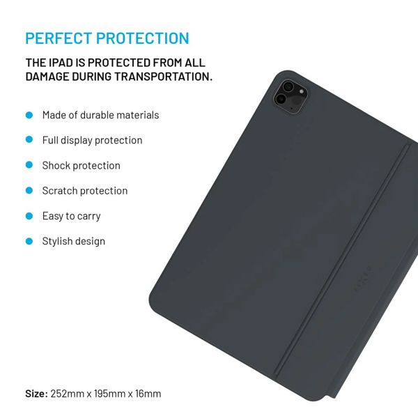 Fixed Typee Coque clavier QWERTY iPad Pro 11 (2025) M5 / (2024) M4 - Noir