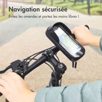 imoshion Support de téléphone pour vélo résistant aux éclaboussures avec pare-soleil - Noir