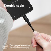 imoshion Câble USB-C vers USB - Textile tressé - 3 mètres - Noir