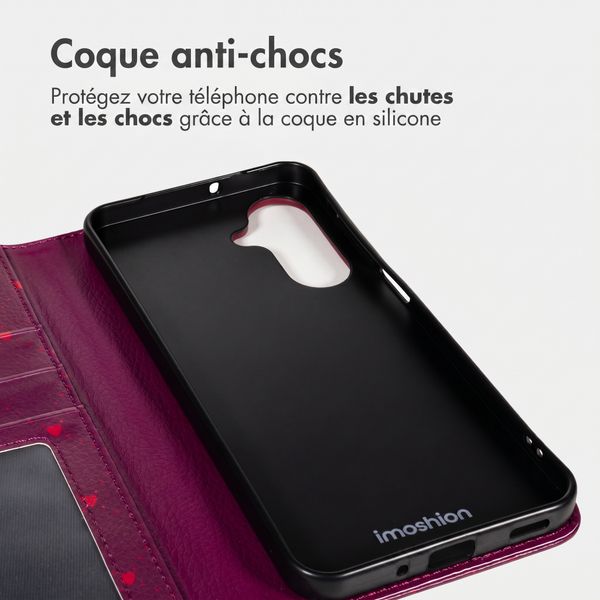 imoshion Étui de télephone portefeuille Design Samsung Galaxy A36 - Crush Check Coral Dust