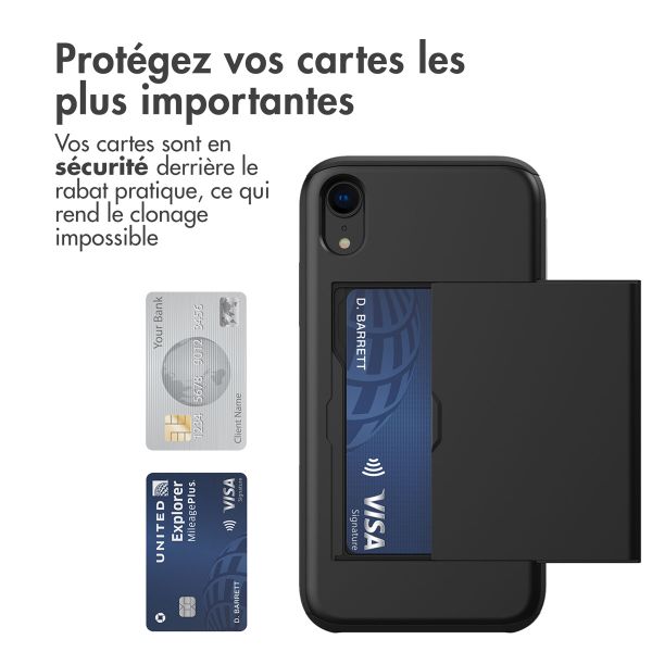 imoshion Coque arrière avec porte-cartes iPhone Xr - Noir