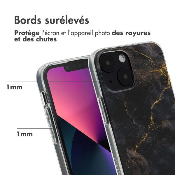 imoshion Coque Design Apple iPhone 13 Mini - Black Marble