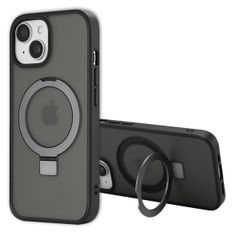 Accezz Coque Ring Stand avec MagSafe iPhone 15 - Noir