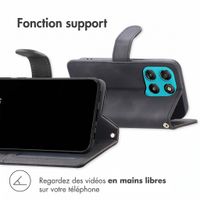 imoshion Etui de télephone portefeuille avec cordon Motorola Moto G77 - Noir