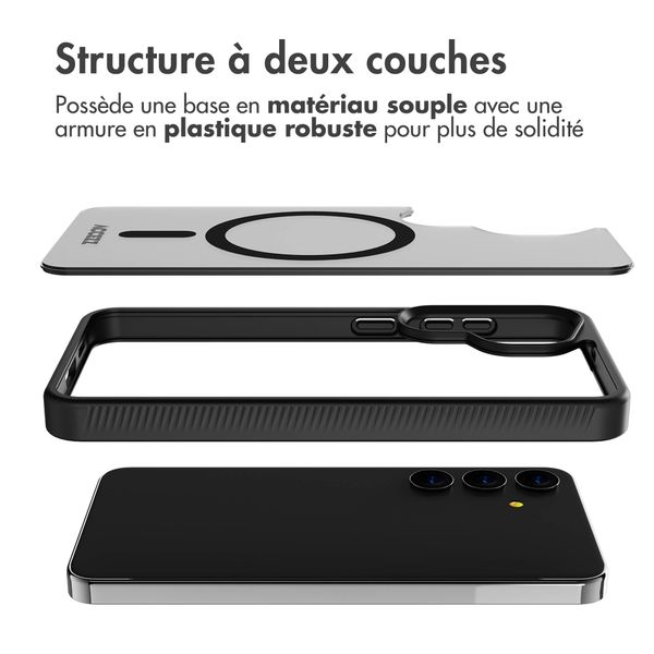 Accezz Coque Givrée Robuste avec MagSafe Samsung Galaxy S24 Plus - Noir