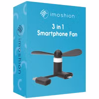imoshion 3-in-1 Ventilateur pour smartphones Lightning, USB-C & Micro-USB - Blanc