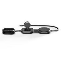 Zens Câble USB-C Pro 3 avec chargeur sans fil pour téléphone / earbuds / Apple Watch - MagSafe et Qi2 - Noir