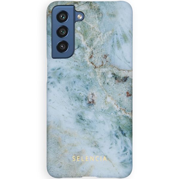 Selencia Coque Maya Fashion Samsung Galaxy S21 FE - Marble Blue