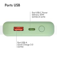 imoshion Batterie externe MagSafe - 10.000 mAh - Batterie externe sans fil - Menthe verte