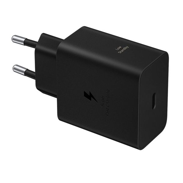 Samsung Adaptateur secteur original avec câble USB-C – Chargeur – Connexion USB-C – Charge rapide – 60 watts – 1,8 mètre – Noir