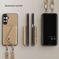 Selencia Coque à cordon avec porte-cartes enveloppe Sera Samsung Galaxy A16 - Beige