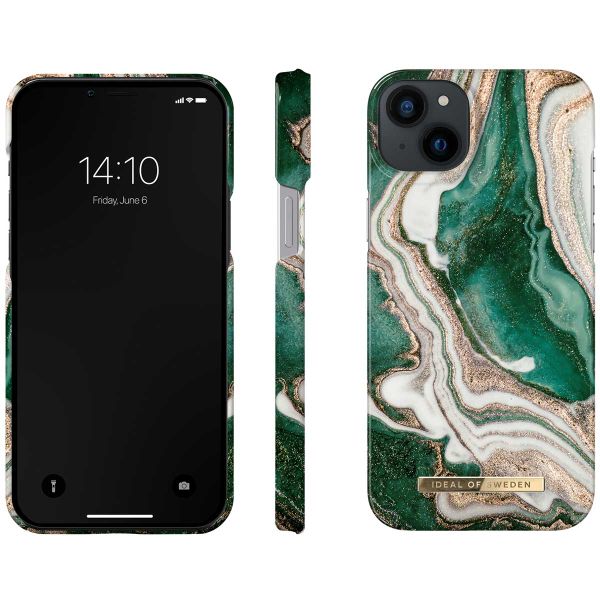 iDeal of Sweden Coque Fashion Apple iPhone 14 Plus - Golden Jade Marble