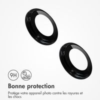 imoshion ﻿Lot de 2 protections d'objectif de caméra iPhone 13 - Noir