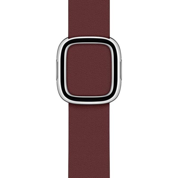 Apple Leather Band Modern Buckle Apple Watch Series 1 á 9 / SE (38/40/41 mm) | Series 10 (42 mm) - Taille S - Garnet