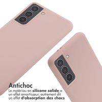 imoshion Coque en silicone avec cordon Samsung Galaxy S21 - Sand Pink