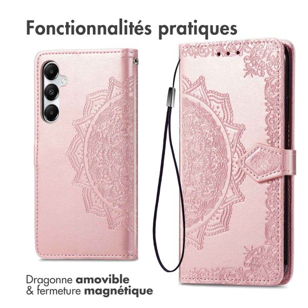 imoshion Etui de télephone Mandala Samsung Galaxy A55 - Rose Doré